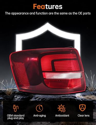 Left Driver Side Rear Tail Light for 2015 2016 2017 2018 VW Volkswagen Jetta, Taillights Brake Lamp, with LED Turn Signal, W/O Bulb, 5C6945095G in Saudi Arabia