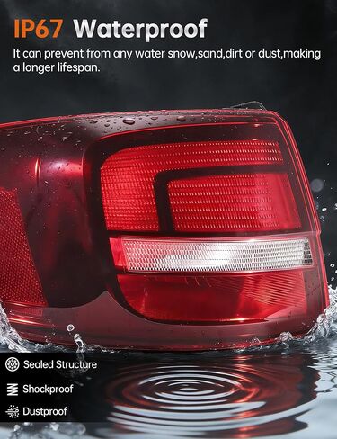 Left Driver Side Rear Tail Light for 2015 2016 2017 2018 VW Volkswagen Jetta, Taillights Brake Lamp, with LED Turn Signal, W/O Bulb, 5C6945095G in Saudi Arabia