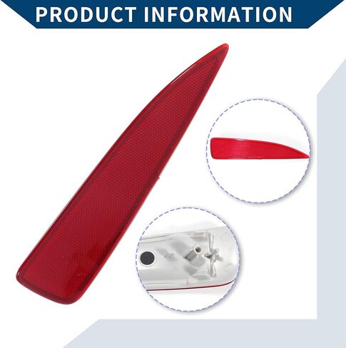 No.5216452100/5216352100 Bumper Reflector for Toyota Yaris 2012-2014 without Sport Bumper/Rear Bumper Reflector Side Marker / 1 Pair Red in Saudi Arabia