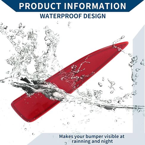 No.5216452100/5216352100 Bumper Reflector for Toyota Yaris 2012-2014 without Sport Bumper/Rear Bumper Reflector Side Marker / 1 Pair Red in Saudi Arabia