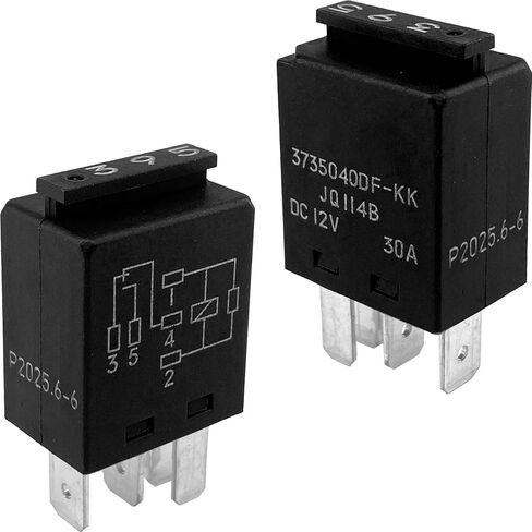 395 Relay 8D0951253 JQ114B (2-Pack) 12V 30A 4-Pin Automotive Fuse Box Power Relay Compatible with VW Jetta Golf Passat Beetle Audi A4 A6 Resolves Fuel Pump & Cooling Fan Failure in Saudi Arabia