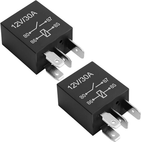 4 Pin 12V 30A Multi-Purpose Car Relay, 4PCS Heavy Duty Starter Electrical Relay Replacement, High Performance Automotive Replace Accessories, Compatible with Most Vehicle in Saudi Arabia