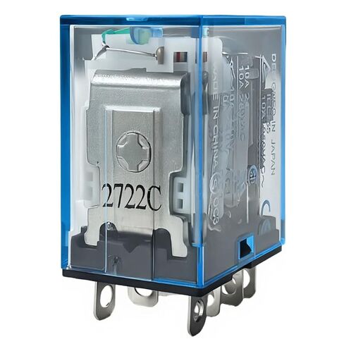 LY2N-J 24VDC DPDT 10A 8-Pin Plug-in Relay, LED/Test Button, Compatible with Omron LY2N-J DC24 / LY2N DC24 / LY2NJ DC24; Socket Compatible with Omron PTF08A-E 8-Pin; 250VAC/125VDC in Saudi Arabia