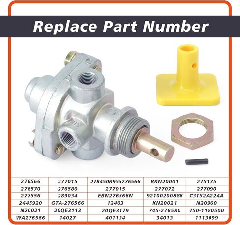 276566 PP-1 Dash Control Valve Replacement for Bendix 277015 for Haldex KN20021, Truck and Trailer Parking Emergency Brake 20PSI 1/8" Push/Pull in Saudi Arabia