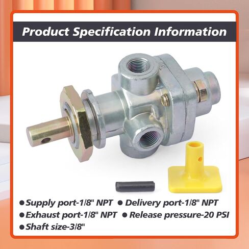 276566 PP-1 Dash Control Valve Replacement for Bendix 277015 for Haldex KN20021, Truck and Trailer Parking Emergency Brake 20PSI 1/8" Push/Pull in Saudi Arabia
