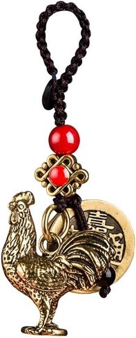 Chinese Good Luck Charm,Feng Shui Bell Keychain,The God of Wealth Statue Keychain,Lucky Horse Key Ring with Feng Shui in Saudi Arabia