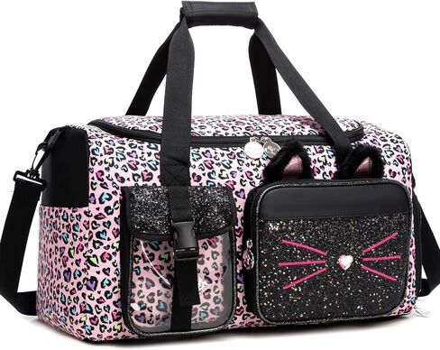 Butterfly Kids Duffle Bag Girls Ballet Dance Bag Overnight Travel Bags for Girls Gymnastics Sports Bags for Kids with Shoe Compartment in Saudi Arabia