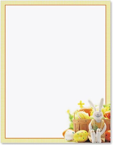 PaperDirect Pure Light Border Paper, Clouds and Sunburst Design on Soft Background, 8.5 x 11, Acid-Free, Stationery for Easter Invitations, Flyers, Cards, 25 Sheets in Saudi Arabia