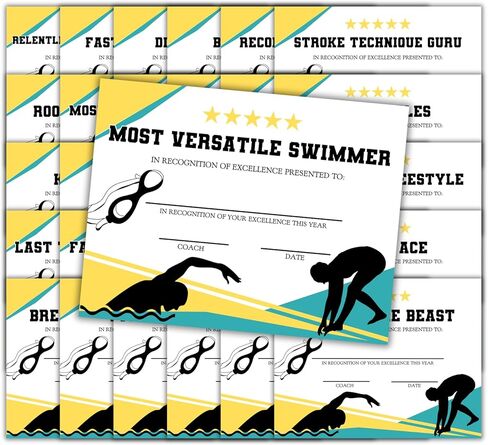 جوائز إنجاز فريق السباحة 30pk 8.5x11 "شهادات رائعة في نهاية العام لمدرب الاعتراف الرياضي للشباب يوزع مأدبة in Kuwait