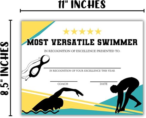 جوائز إنجاز فريق السباحة 30pk 8.5x11 "شهادات رائعة في نهاية العام لمدرب الاعتراف الرياضي للشباب يوزع مأدبة in Kuwait