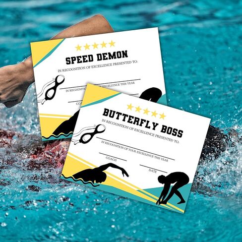 جوائز إنجاز فريق السباحة 30pk 8.5x11 "شهادات رائعة في نهاية العام لمدرب الاعتراف الرياضي للشباب يوزع مأدبة in Kuwait