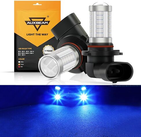 مصابيح ضباب Auxbeam H10 9145 9140 LED، لمبة SMD عالية الطاقة 50 وات 3020 SMD، لمبة ضباب بديلة صغيرة الحجم 1:1، إضاءة كاملة 360 درجة 10000 كلفن أزرق، تشغيل وتوصيل، حزمة من 2 in Saudi Arabia