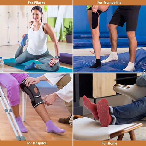 Chuarry 30 Pairs Non Slip Socks Non Skid Socks with Grips for Elderly Yoga Hospital Cushioned Sole Gripper for Men Women in Saudi Arabia