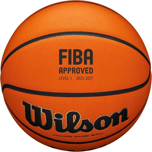 Wilson Basketball EVO NXT FIBA Game Ball, Mixed Leather, Ideal for Indoor, Size 7, Brown, WTB0965XB in Saudi Arabia