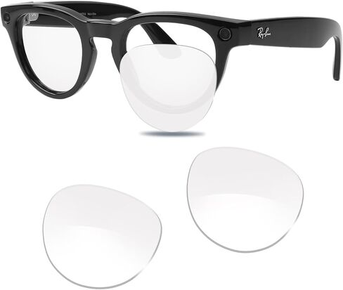 Completely Precise-Fit Replacement Sunglass Lenses for Ray-Ban RW4009 50mm & Gen 2 RW4013 50mm Meta Series Clear Lenses Classic Square Optics,Unisex,Sleek and Comfortable in Saudi Arabia