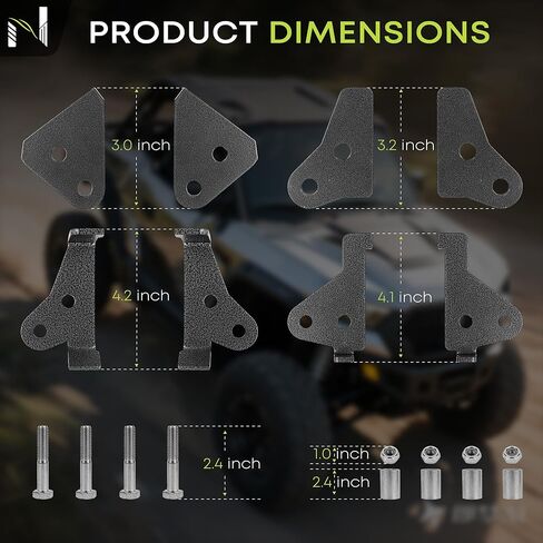 2 Inch Lift Kit for CF Moto UFORCE 1000/1000XL - Heavy-Duty Suspension Lift System, Fits Up to 28" Tires, Bolt-On Installation, Off-Road Performance Enhancement in Kuwait