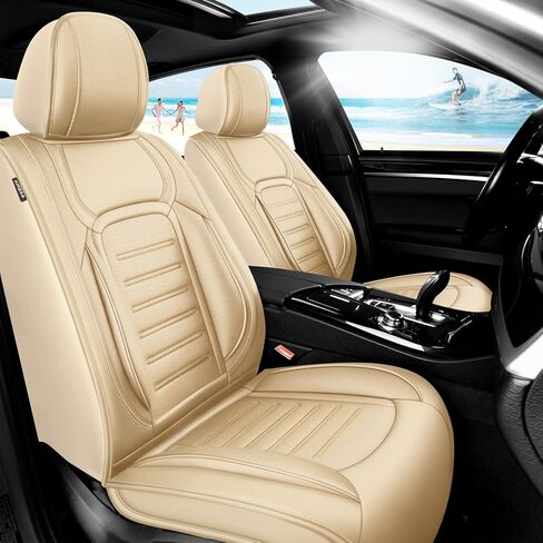 أغطية مقاعد السيارة Fit Optima لسيارة KIA Optima 2007-2019 2020 - جلد فاخر، مقاوم للماء، مسامي، وسادة مقعد واقية لجميع الأحوال الجوية ومتوافقة مع الوسادة الهوائية، مجموعة كاملة بخط أحمر أسود in Kuwait