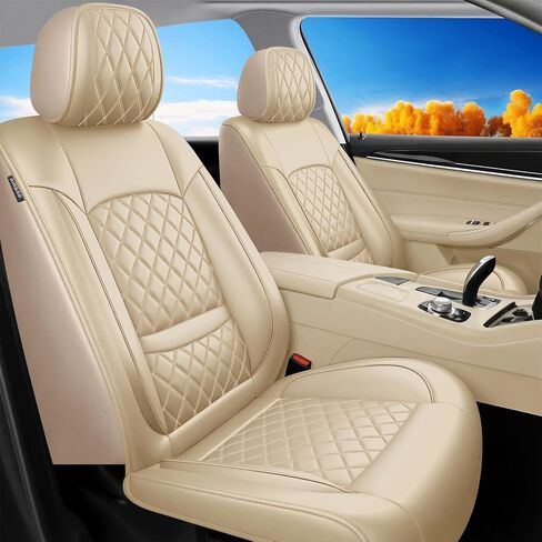 أغطية مقاعد السيارة الرياضية Fit Outlander لسيارة Mitsubishi Outlander Sport 2011-2025 - جلد فاخر، مقاوم للماء، مناسب لجميع الأحوال الجوية، متوافق مع الوسائد الهوائية، مسامي، واقيات للمقعد، مجموعة كاملة، أسود in Kuwait