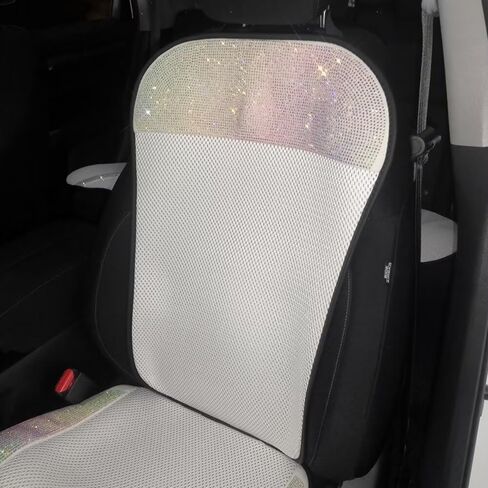 Bling Car Seat Cover for Women Girl Front Seat Covers Seat Protector with Shining Rhinestone Diamond Universal Fit 95% Cars（1 Pcs Pink Rear Seat Cover） in Kuwait
