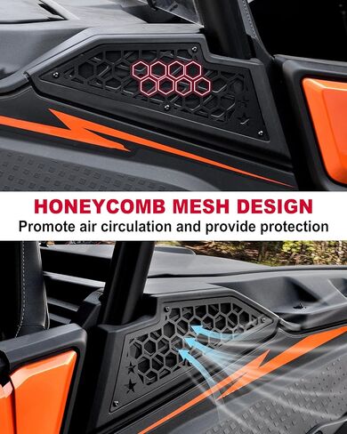 Air Intake Grill for CFMOTO ZForce 950 Sport & 4 800 Trail 2023-2025 Accessories, Aluminum Filter-Air Inlet Protection Covers Black Metal Mesh Engine Side Frog Skin Protector Bezel (2PCS) in Saudi Arabia