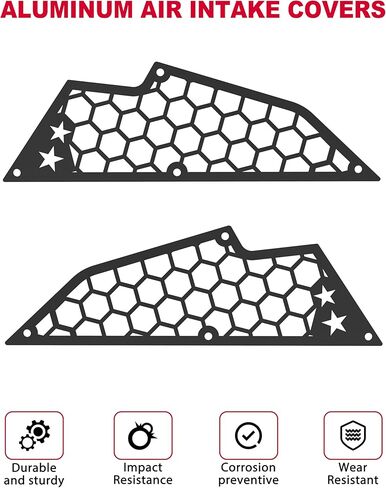 Air Intake Grill for CFMOTO ZForce 950 Sport & 4 800 Trail 2023-2025 Accessories, Aluminum Filter-Air Inlet Protection Covers Black Metal Mesh Engine Side Frog Skin Protector Bezel (2PCS) in Saudi Arabia