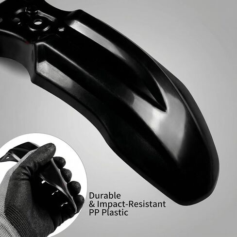 متوافق مع Tuttio Soleil 01 Ebike Front Fender Mud، واقي الطين للعجلة الأمامية المطورة لطراز CRF50 125CC Pit PRO Trail Dirt Bike (أسود) in Kuwait