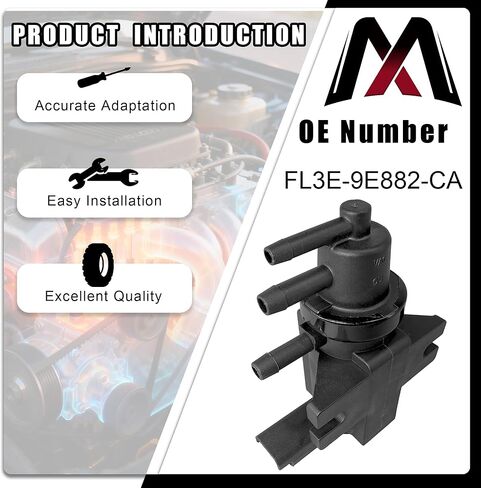 صمام الملف اللولبي للضغط FL3E-9E882-CA Turbo Boost متوافق مع Ford Escape/Fusion/Edge & Lincoln MKC/MKX/MKZ/Continental - يستبدل F2GE9E882CA FL3Z9E882B in Kuwait