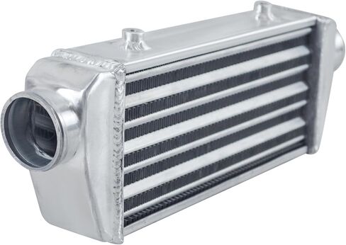 Universal Aluminum Intercooler 18.5''x6.6''x2.7" Front Mount Intercooler 2.2'' Inlet and Outlet Universal Aluminum Turbo Intercoolers Replacement for Turbo Charger System in Kuwait