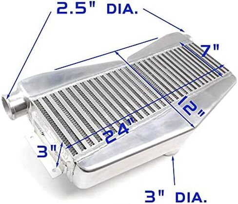 Rev9 IC-016 IC-016 Twin Turbo Intercooler Type-2، تصميم القضبان والألواح، هيكل من الألومنيوم، وظيفة مخصصة للتطبيق العالمي in Kuwait