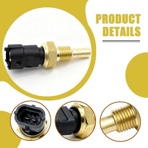 Engine Coolant Temperature Sensor Compatible with GMC Acadia, Cadillac SRX STS, Chevy Traverse, Buick Enclave Allure Lacrosse, Replace 12639899 213-4777 in Kuwait
