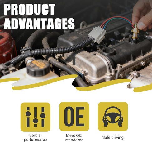 Engine Coolant Temperature Sensor Compatible with GMC Acadia, Cadillac SRX STS, Chevy Traverse, Buick Enclave Allure Lacrosse, Replace 12639899 213-4777 in Kuwait