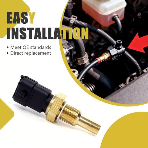 Engine Coolant Temperature Sensor Compatible with GMC Acadia, Cadillac SRX STS, Chevy Traverse, Buick Enclave Allure Lacrosse, Replace 12639899 213-4777 in Kuwait