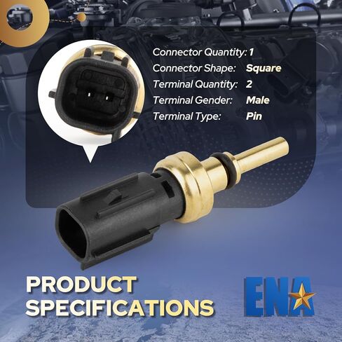 ENA Engine Coolant Temperature Sensor Compatible with Toyota Camry Highlander Tacoma Lexus RX350 RX450h LC500h LC500 1.8L 2.5L 3.5L L4 V6 2016 2017 2018 2019 2020 2021 2022 2023 2024 Replaces TX273 in Saudi Arabia