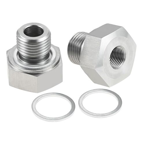 محول مستشعر ضغط الزيت M16 1.5 إلى 1/8 NPT، قابس مدخل محرك من الفولاذ المقاوم للصدأ متوافق مع جميع محركات سلسلة GM LS LS1 LSX LS3 5.3L 6.0L 6.2L (قطعتان) in Kuwait