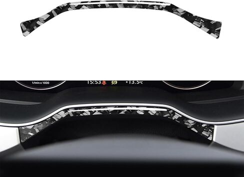 Cnkaka036 Carbon Fiber+Epoxy Coating(Soft) Speedometer Below Cover Trim Dashboard Panel Sticker Forged Pattern For Audi Q7 SQ7 4M 16-19 in Saudi Arabia