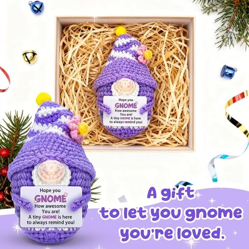 Galentines Gnomes هدية للنساء والرجال مضحك اليدوية الكروشيه التماثيل الإيجابية العاطفية ملهمة الدعم الهدايا لصديق Bestie زملاء العمل عيد ميلاد عيد الحب جنوم الحلي in Kuwait