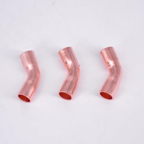 Fit 6.35mm 1/4" Tube Copper End Feed 45 Degree Coupler Plumbing Fitting Water Gas Oil Fuel for Air Conditioner in Saudi Arabia
