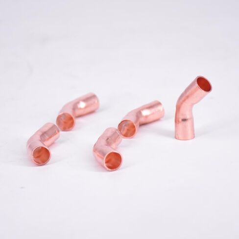 Fit 6.35mm 1/4" Tube Copper End Feed 45 Degree Coupler Plumbing Fitting Water Gas Oil Fuel for Air Conditioner in Saudi Arabia