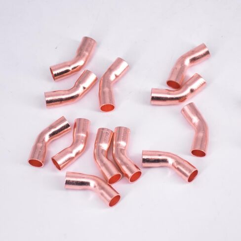 Fit 6.35mm 1/4" Tube Copper End Feed 45 Degree Coupler Plumbing Fitting Water Gas Oil Fuel for Air Conditioner in Saudi Arabia