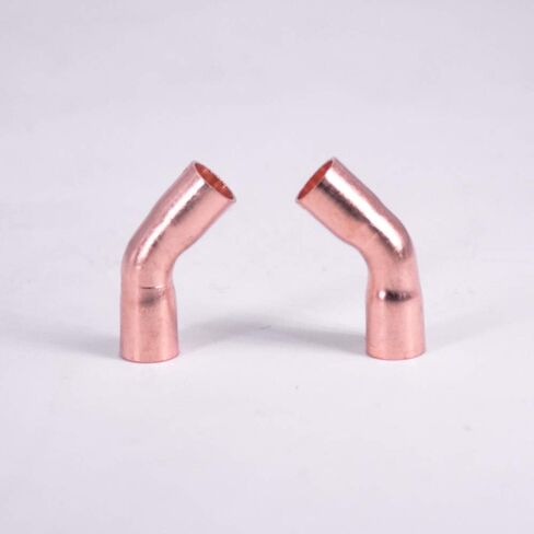 Fit 6.35mm 1/4" Tube Copper End Feed 45 Degree Coupler Plumbing Fitting Water Gas Oil Fuel for Air Conditioner in Saudi Arabia