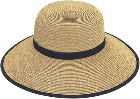 قبعات Sun 'N' Sand French Laundry Straw للنساء - قبعة بدون ظهر وقابلة للطي وقابلة للتعبئة - قبعة الشاطئ للنساء - حافة 4 بوصات in Kuwait