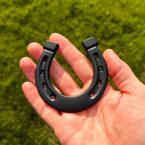 The Horseshoe Car Badge Emblem in Matte Black – ABS Resin Composite, Chrome Finish 3D Decal for Vehicle Exterior in Saudi Arabia
