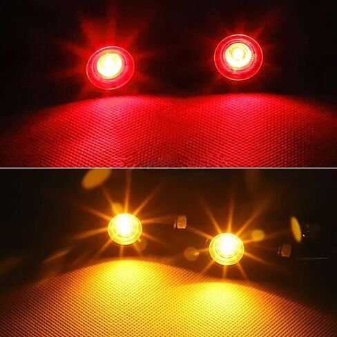 8mm/0.3" 12V Motorcycle LED Turn Signal Light Bullet Motorcycle Metal Vintage LED Small Turn Signal Street Car Dirt Bike Mini Turn Signals Signal Indicator Signal Light in Saudi Arabia