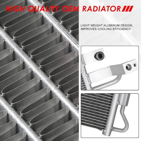 Auto Dynasty 4241 OE Style Aluminum A/C Condenser Compatible with Ford Flex Lincoln MKS MKT 13-19, Metallic in Saudi Arabia