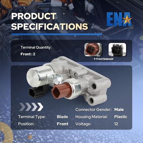 ENA Engine Variable Valve Timing Solenoid Compatible with Honda Accord Crosstour Odyssey Pilot Acura RDX 3.5L V6 2008-2017 Front Camshaft Position Actuator Solenoid for 918-056 Set of 1 in Saudi Arabia