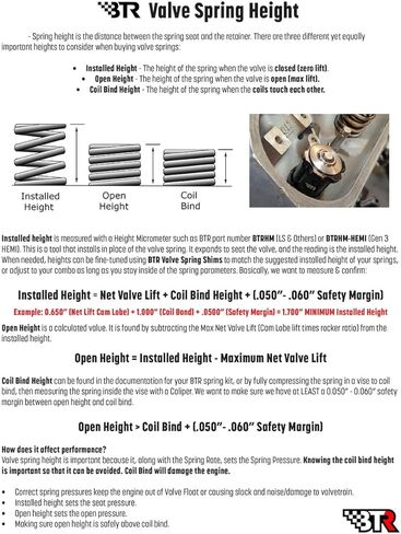BTR Brian Tooley Racing .625" Beehive Drop-In Valve Spring Kit | SP021-16 | Fits 2009+ 5.7L HEMI Engines | Drop-In Valvetrain Upgrade in Saudi Arabia