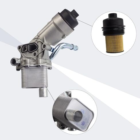 Engine Oil Filter Housing assembly Compatible with 2011-2018 1.4L Turbo Chevrolet Cruze Sonic Trax Buick Encore in Saudi Arabia
