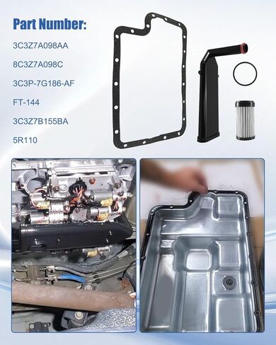5R110W Transmission Filter Kit Fit for Ford F-250 F-350 F-450 F-550 E-350 E-450 Super Duty 6.0L Powerstroke Replaces FT144 3C3Z7A098AA 3C3Z7B155BA in Saudi Arabia