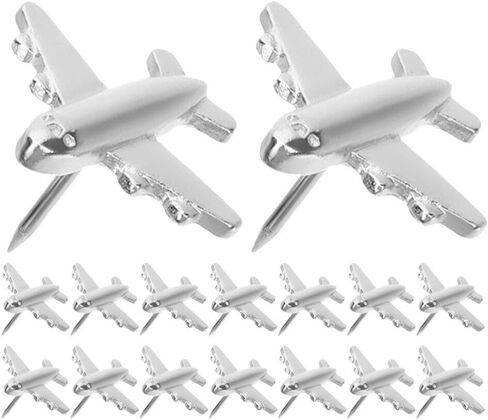 24Pcs Metal Aircraft Push Pins 0.78 Inch Airplane Thumb Tacks for Travel Map Cork Board Office School Supplies in Saudi Arabia