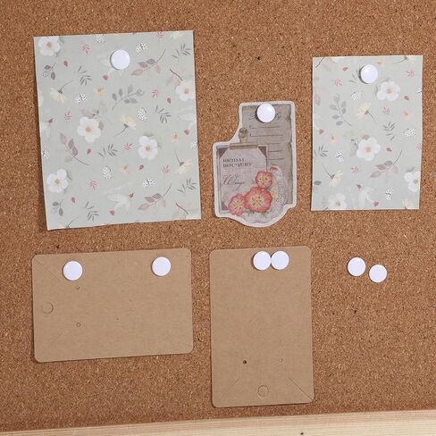 300pcs White Decorative Flat Push Pin Plastic Round Head Thumb Tacks Drawing Pins with Storage Box Thumbtack for Wall Map Cork Board Office School (White, 3/8 Inch) in Saudi Arabia